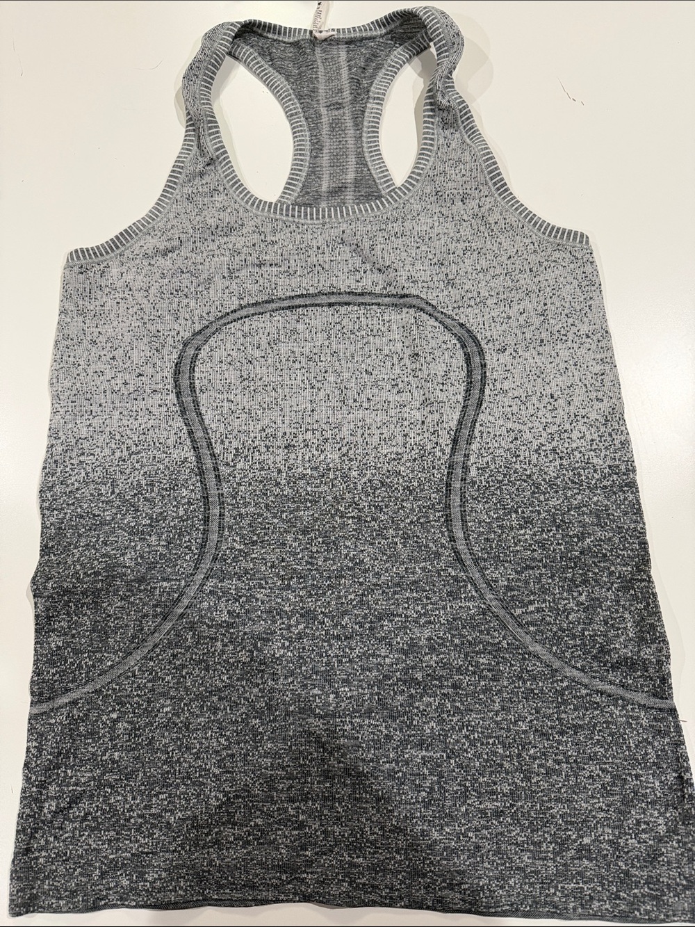 Lululemon Seamless Ombre Gray Racerback Tank Top
